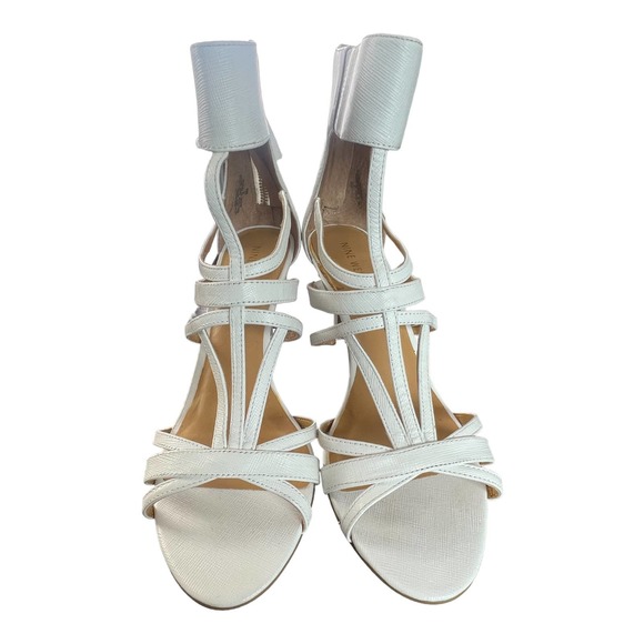 Nine West Strappy White Heels - Picture 2 of 9